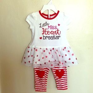 Girls little miss heartbreaker outfit 9-12 Months